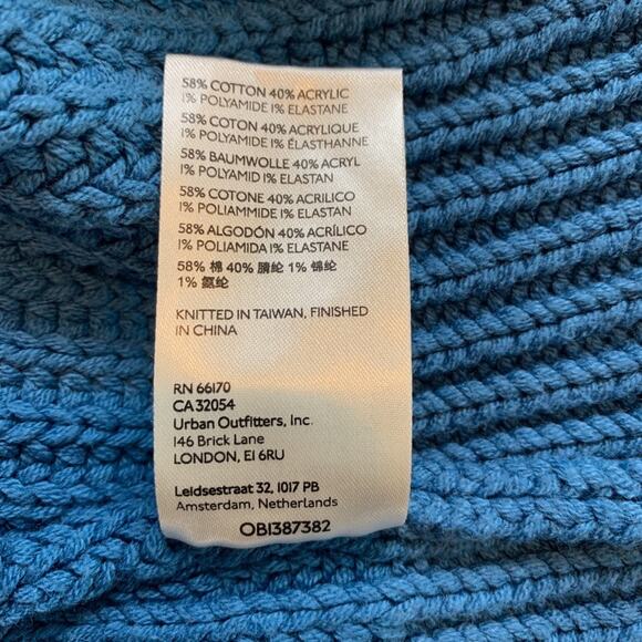 Free People Cardigan Womens M Medium Chunky Knit Swim Too Deep Button Up Sweater - Picture 10 of 12